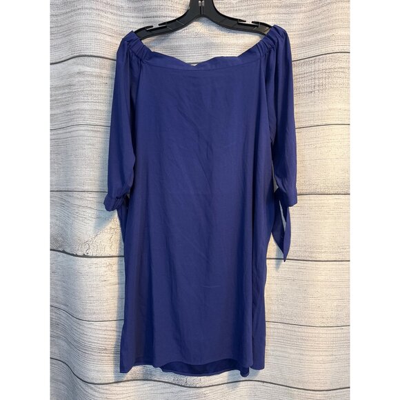 Loft Off-Shoulder Blue Dress XS - Picture 1 of 3